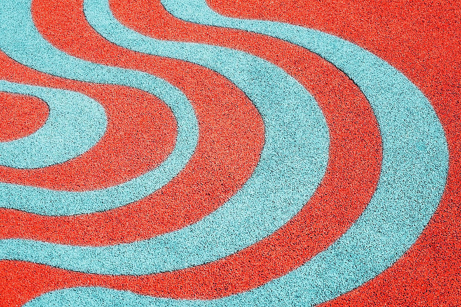Red And Blue Pattern Photograph by Deceptive Media