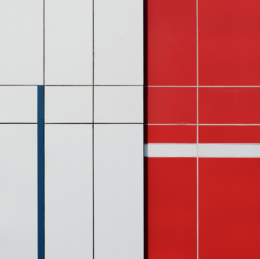 Square - Red and Blue Photograph by Stuart Allen