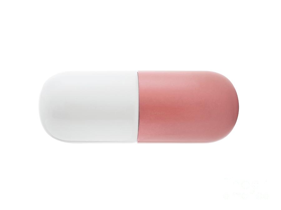 red and white capsule