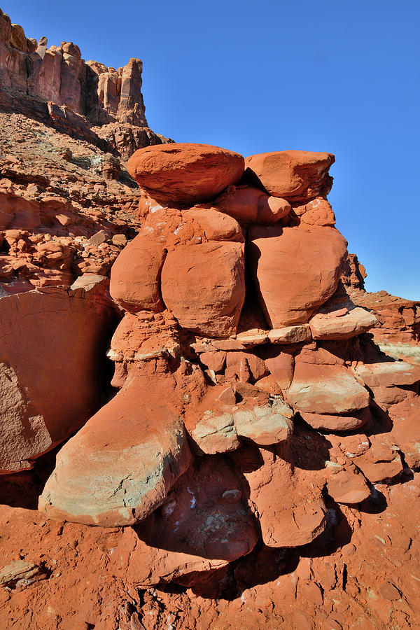 Red and White Rock Towers near Moab Utah Photograph by Ray Mathis