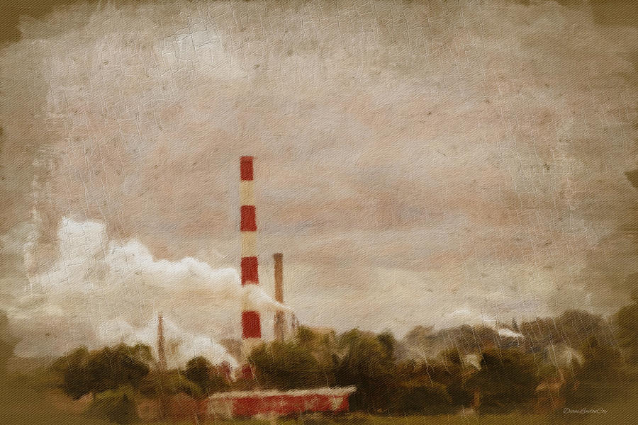 Red and White Smokestack Photograph by Diane Lindon Coy