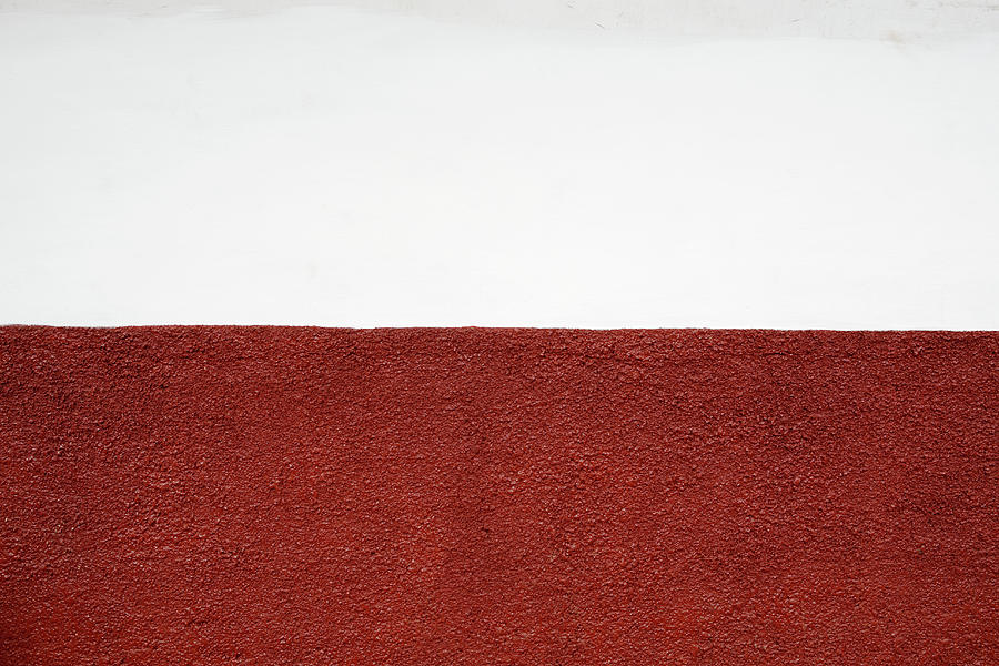 Red And White Wall, Close-up Photograph by Monica Rodriguez