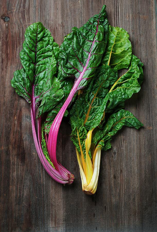 Red And Yellow Stemmed Chard Photograph by Ewgenija Schall