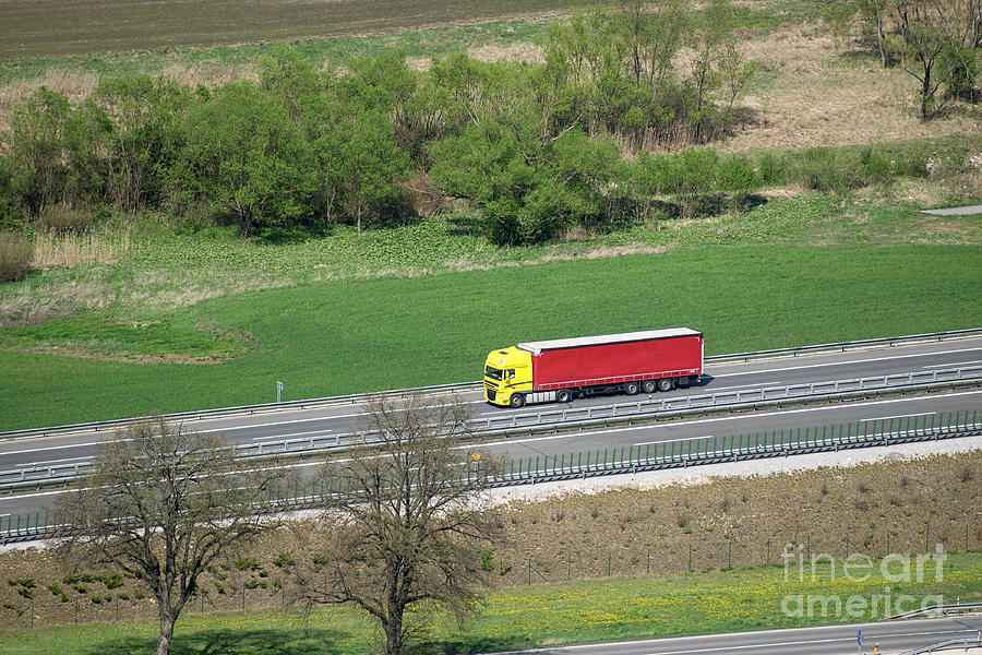 Red And Yellow Truck Photograph by Les Palenik