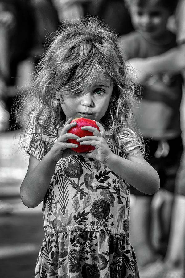 Red Apple and Blueberry Eyes Photograph by John Haldane