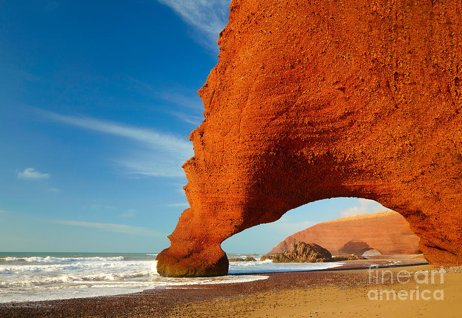 Big Photograph - Red Archs On Atlantic Ocean Coast by Sj Travel Photo And Video