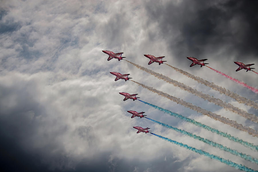 Red Arrows in the sky Photograph by Scott Lyons