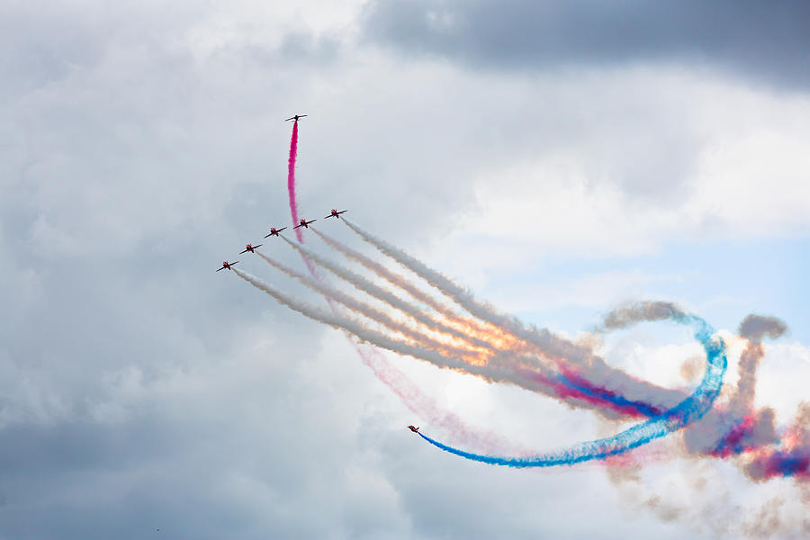 Red Arrows Photograph by Leif Lndal