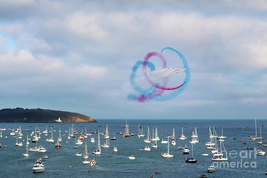 Red Arrows Over St Anthony Cornwall Photograph