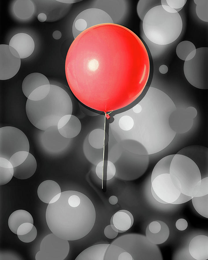 Red Balloon Digital Art by John Haldane