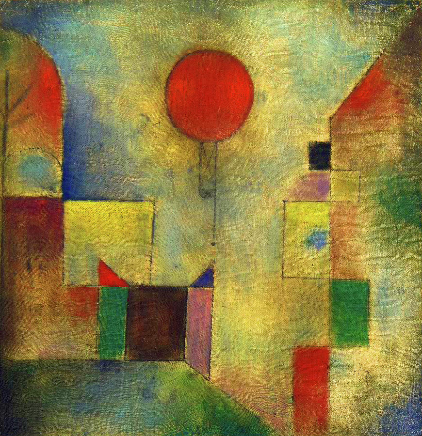Red Balloon - Roter Ballon, 1922 Painting by Paul Klee