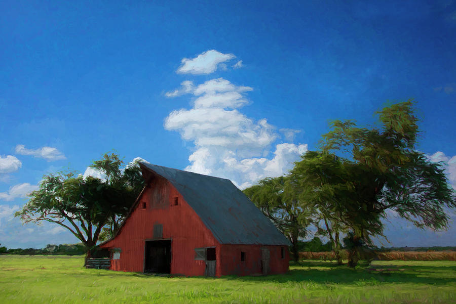 Red Barn Country Summer Time Photograph by Ann Powell
