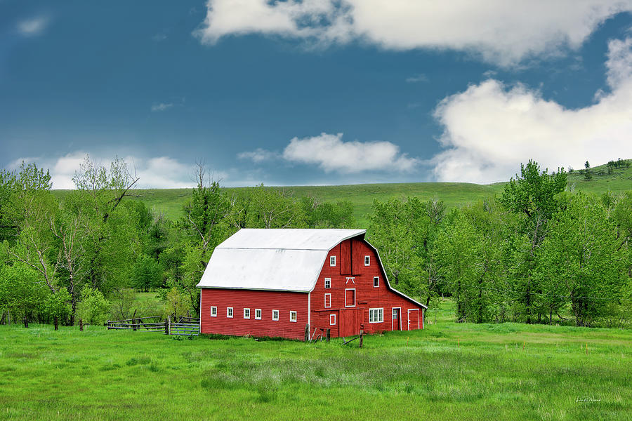 Red Barn in Spring Photograph by Leland D Howard