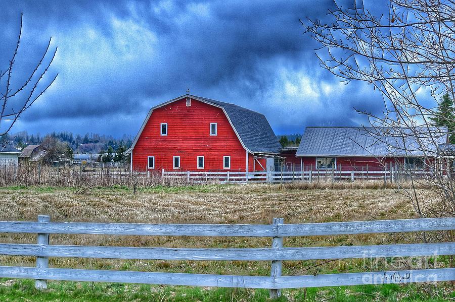 Red Barn with White Fence Photograph by Ian McDonald - Fine Art America