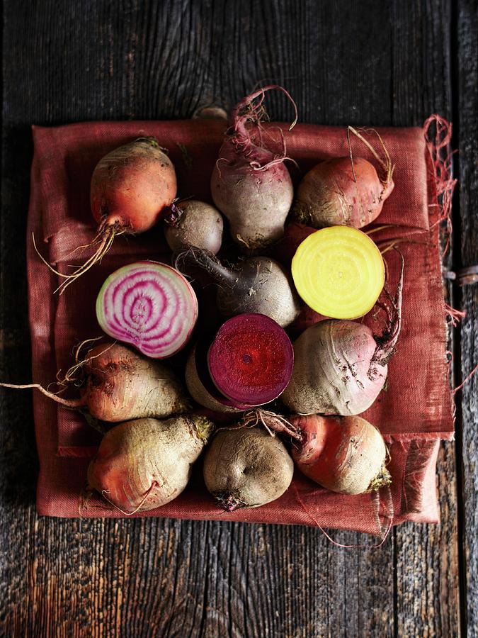 Red Beet, Yellow Beet And Striped Beet Photograph by Oliver Brachat