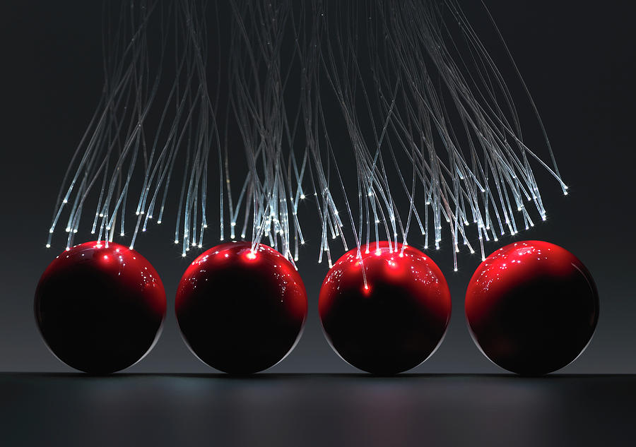 Red Billiardsnooker Balls And Fibre Photograph by Tony Hutchings Red Billiardsnooker Balls And Fibre Photograph by Tony Hutchings