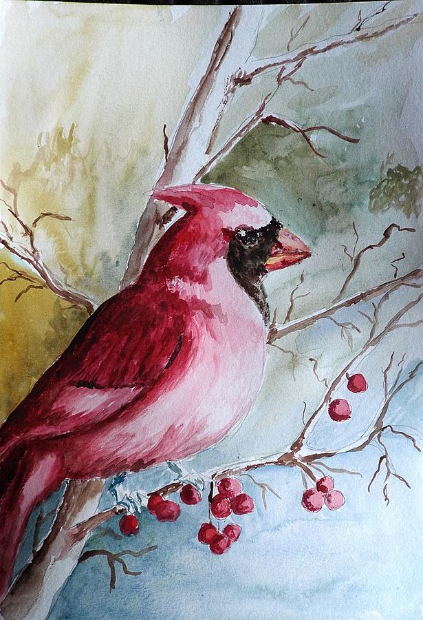 Red bird Painting by Charles Ray