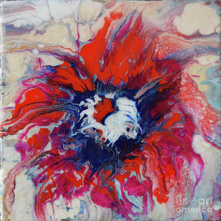 Red Flower  Painting by Jyotika Shroff