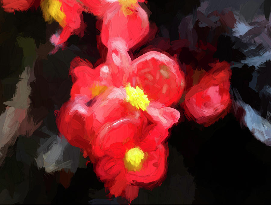 Red Blooms Digital Art