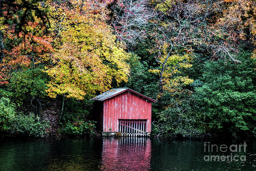 Red Boathouse Photograph