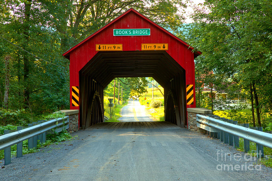 Red Books Covered Bridge Photograph by Adam Jewell
