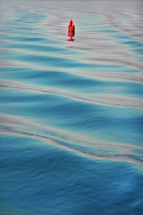 Red Buoy Nautical Art Photograph by Joann Vitali