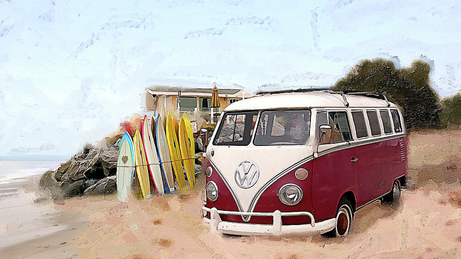 Red Bus and Lightening Bolts Photograph by Ron Regalado - Fine Art America