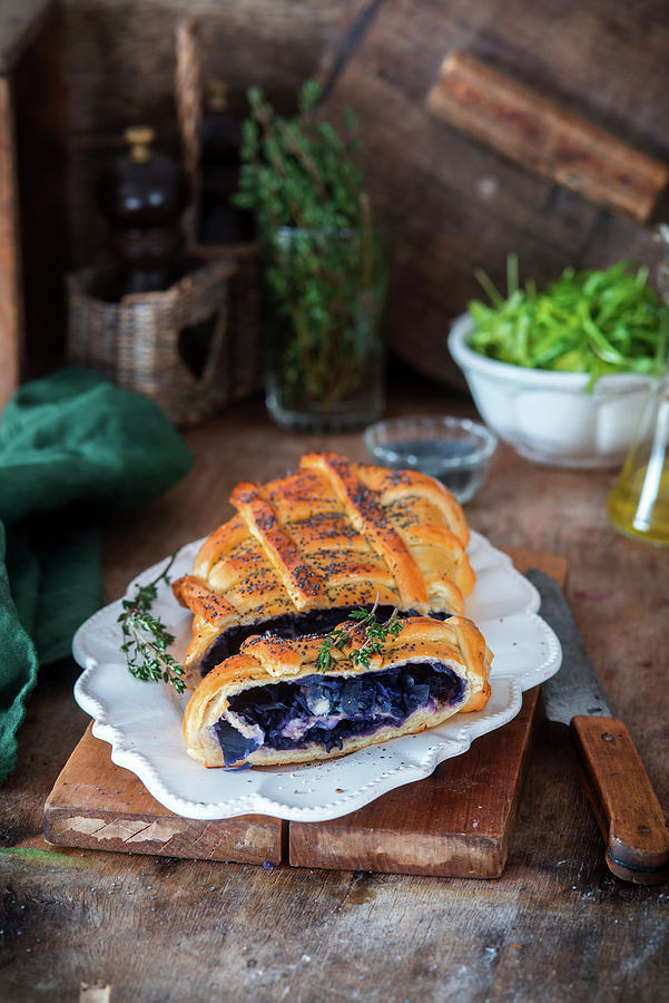Red Cabbage Strudel Photograph by Irina Meliukh