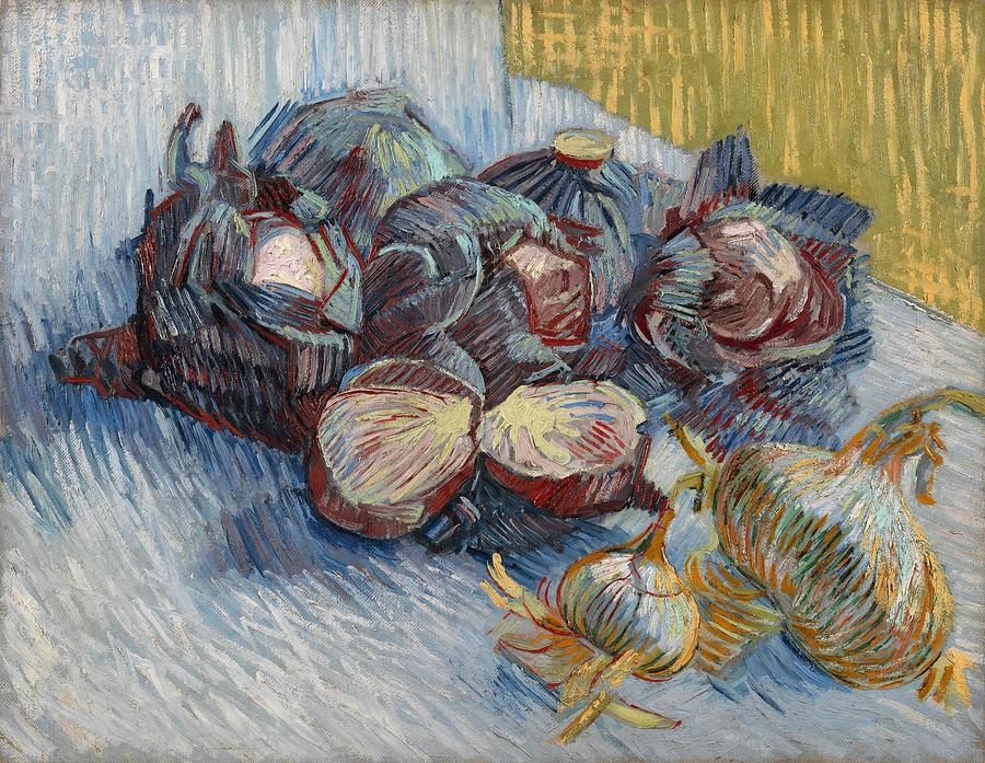 Red Cabbages and Onions. Painting by Vincent van Gogh -1853-1890-