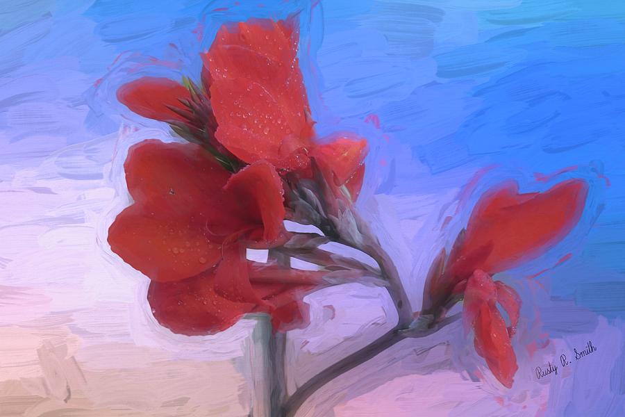 Red Canna flower. by Rusty R Smith Red Canna flower. by Rusty R Smith