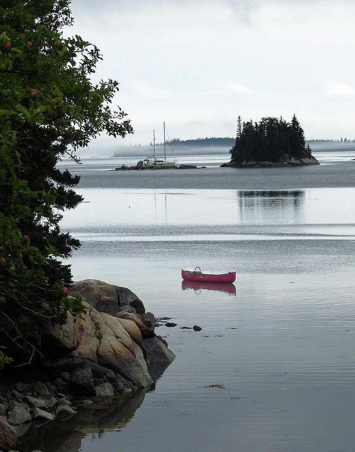 Red Canoe Photograph by Carl Sheffer