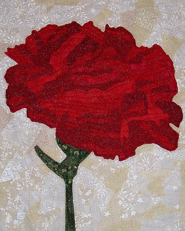 Red Carnation Tapestry - Textile by Pam Geisel