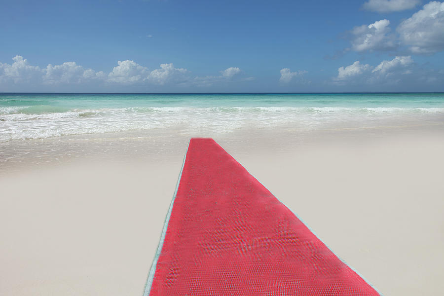 Nature Photograph - Red Carpet On A Beach by Buena Vista Images