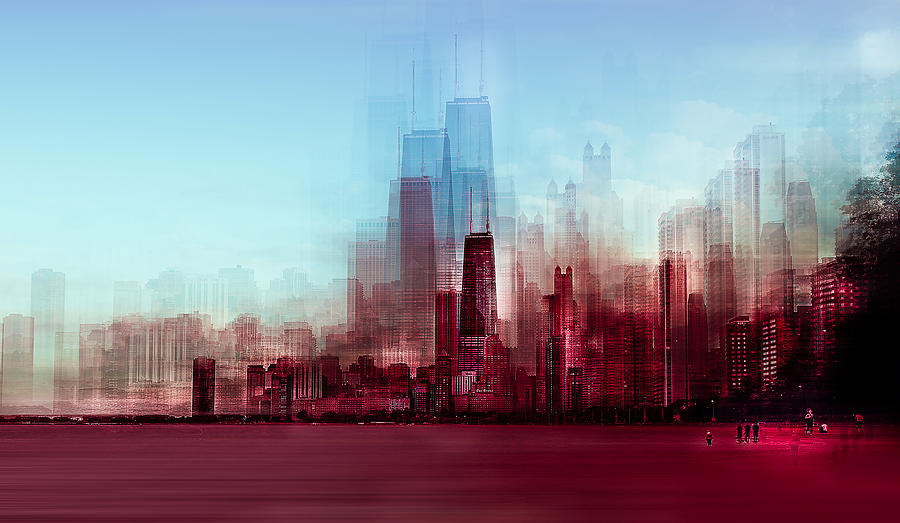 Chicago Photograph - Red Chicago by Carmine Chiriac
