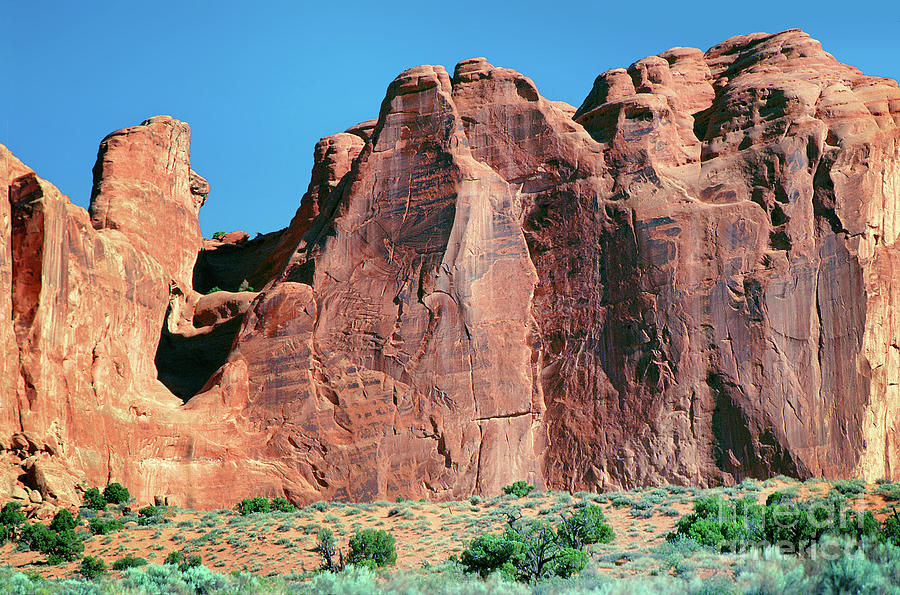 Red Cliff Faces At Arches National Park Utah Photograph