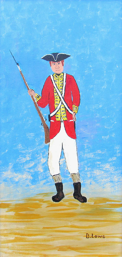 Red Coat Soldier Painting by Danny Lowe
