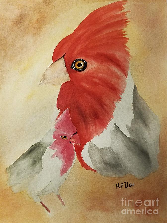 Red Crested Cardinal Painting by Maria Urso
