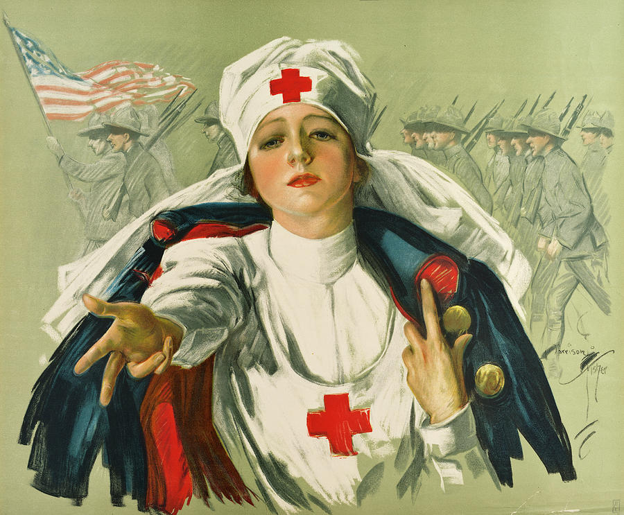 Red Cross Poster Photograph by The New York Historical Society