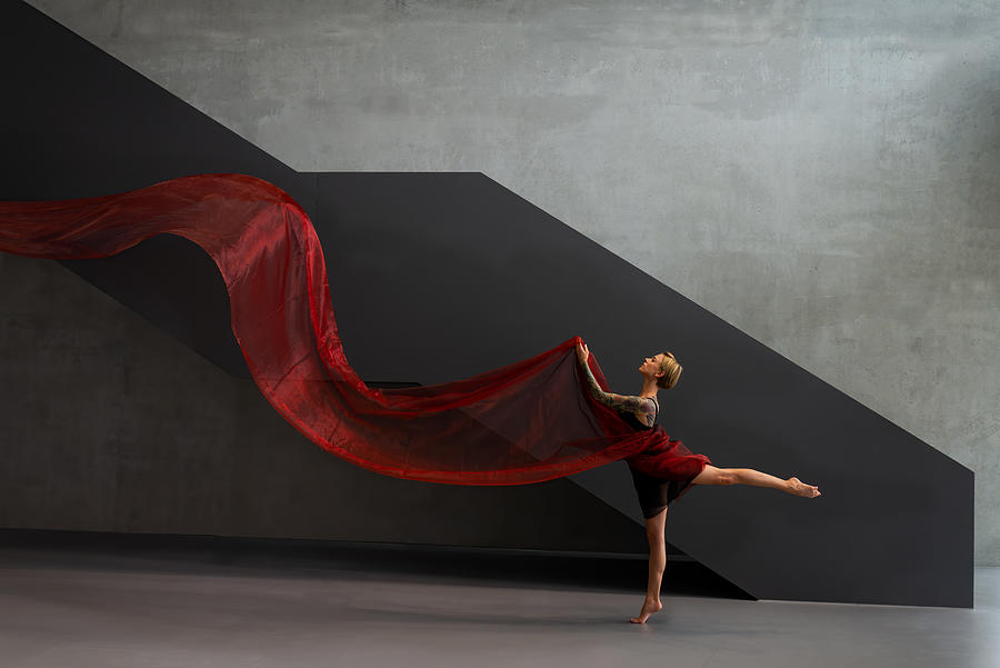 Ballet Photograph - Red Dancer 1 by Bjoern Alicke