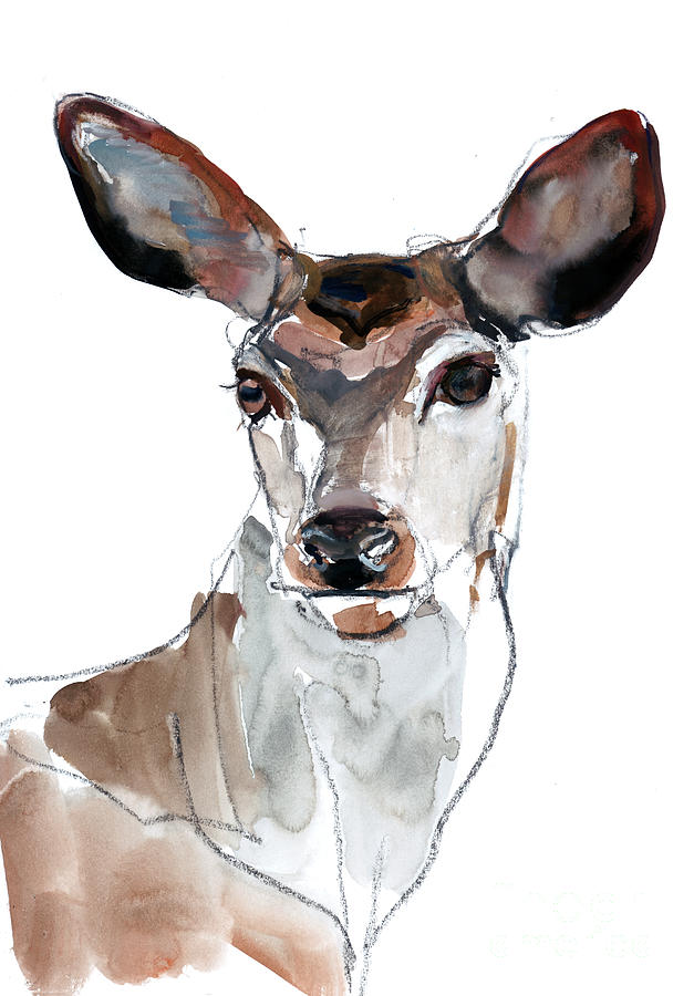 Red Deer, 2023 Painting by Mark Adlington Red Deer, 2023 Painting by Mark Adlington