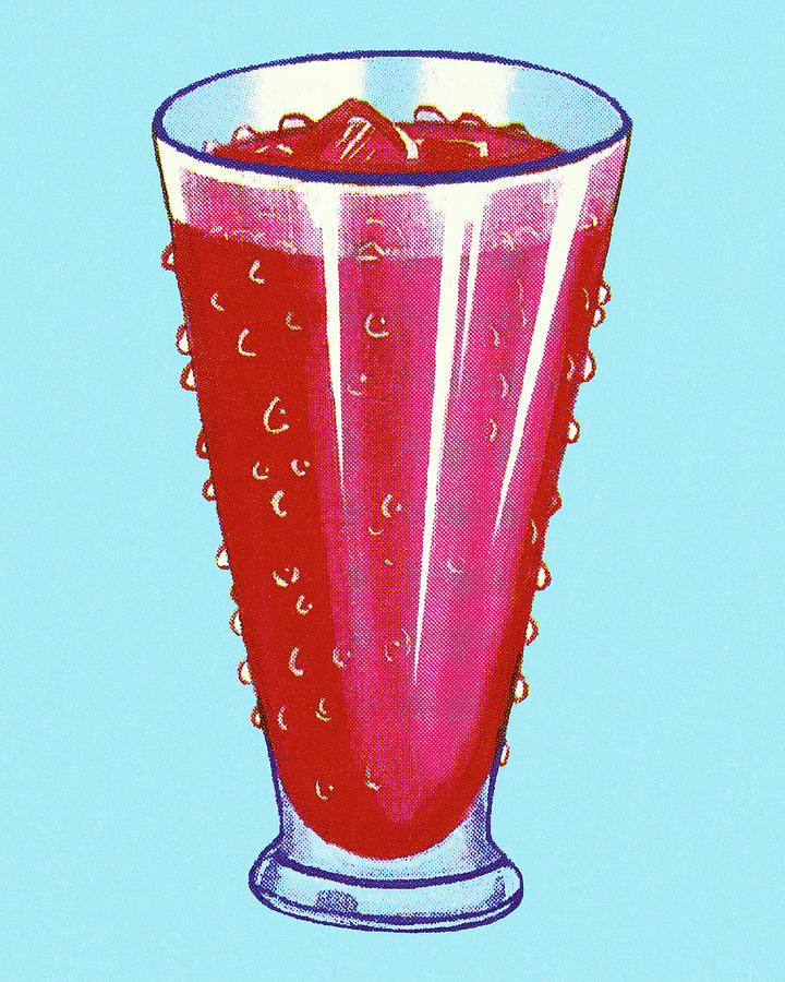 Vintage Drawing - Red Drink by CSA Images