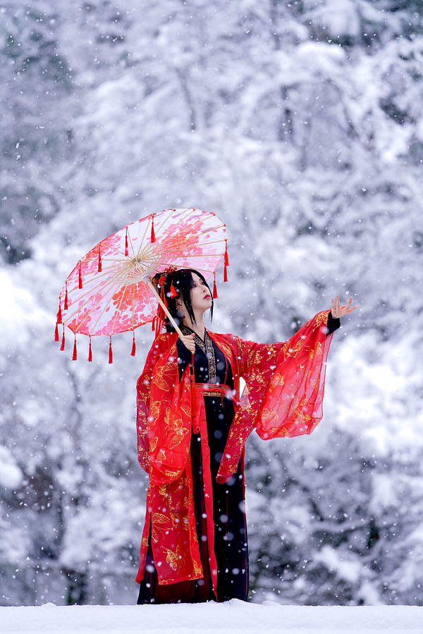 Umbrella Photograph - Red Earth by Hiroaki Suemasa