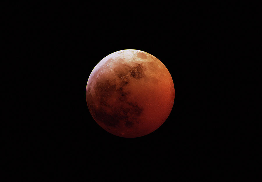 Red Eclipsed Moon Photograph by Photography By Escobar Studios