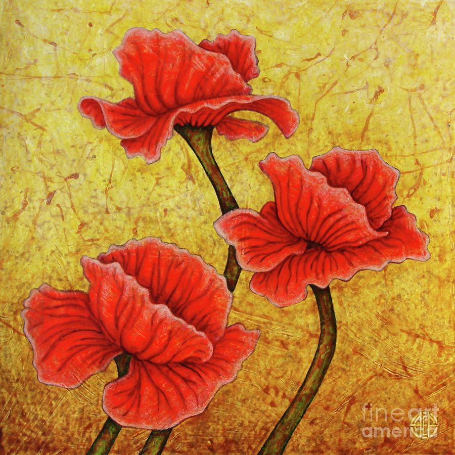Poppy Painting - Red Enchantment by Amy E Fraser