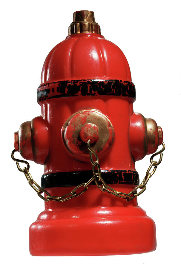 Vintage Drawing - Red Fire Hydrant by CSA Images