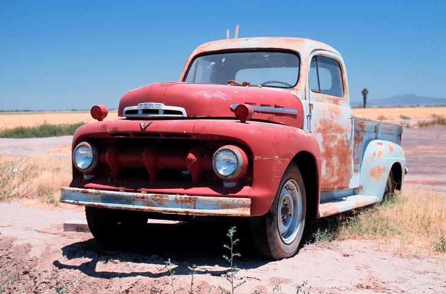 Red Ford Truck Abandoned In California Photograph by Jim Steinfeldt