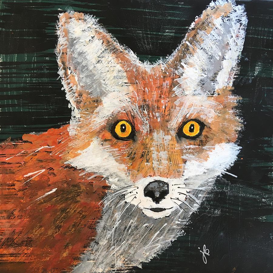 Red Fox Painting by Jeri Edwards