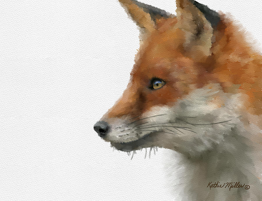 Red Fox Painting by Kathie Miller