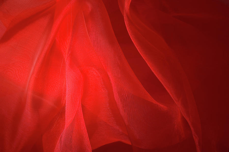 Red Gauzy Background With Varied Shades Photograph by Jcarroll-images