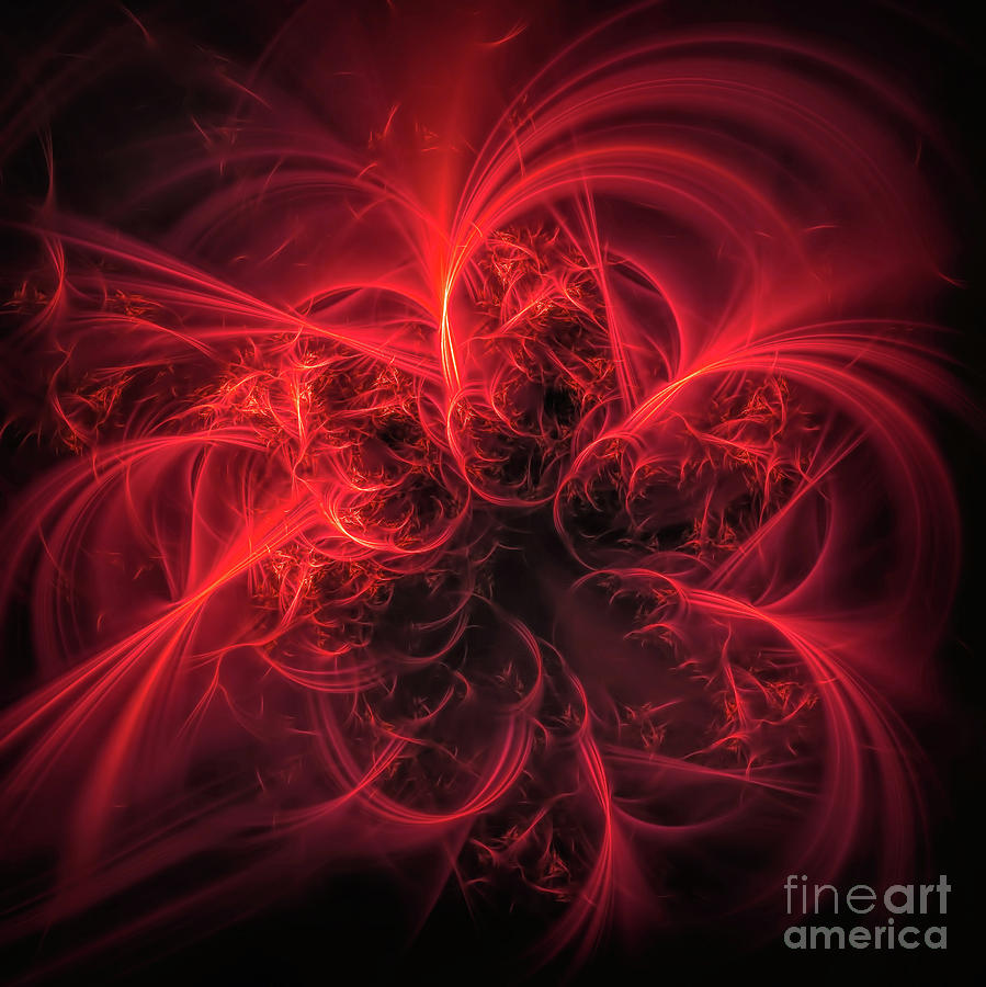 Red Glow Digital Art by Elisabeth Lucas - Pixels